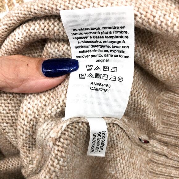 TOMMY HILFIGER Half Snowflake Pullover Sweater 2X Beige Fairisle NWT - Picture 10 of 10